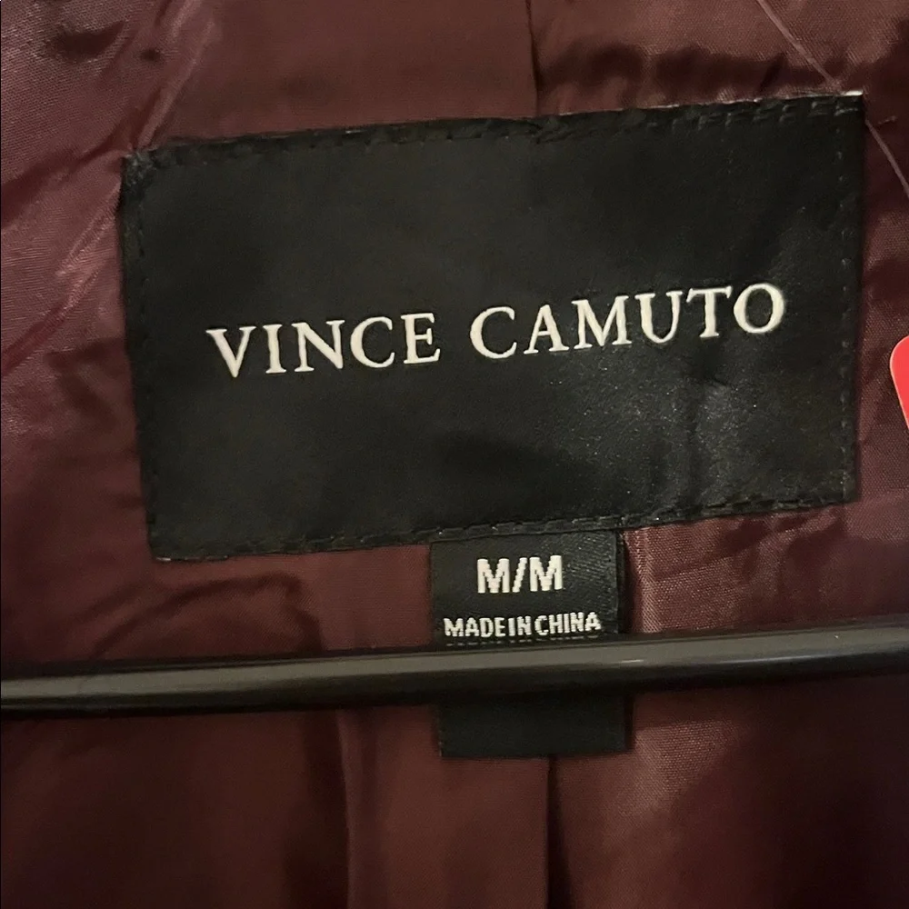 Vince Camuto Women’s Faux Wool Deep Burgundy Pea Coat Medium NEW - Picture 7 of 11